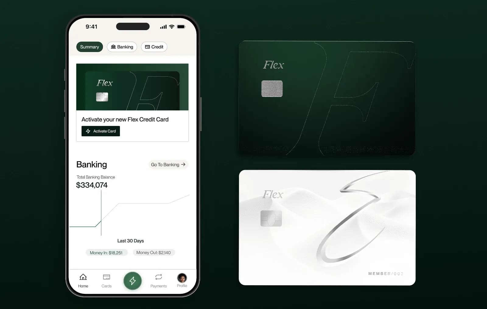 Flex app and cards