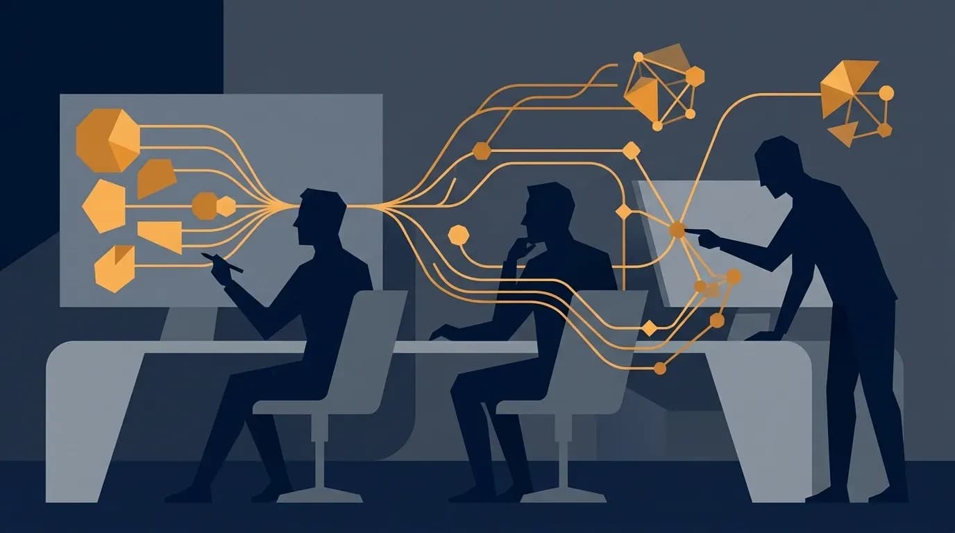 Illustration of AI agents automating private capital investment workflows