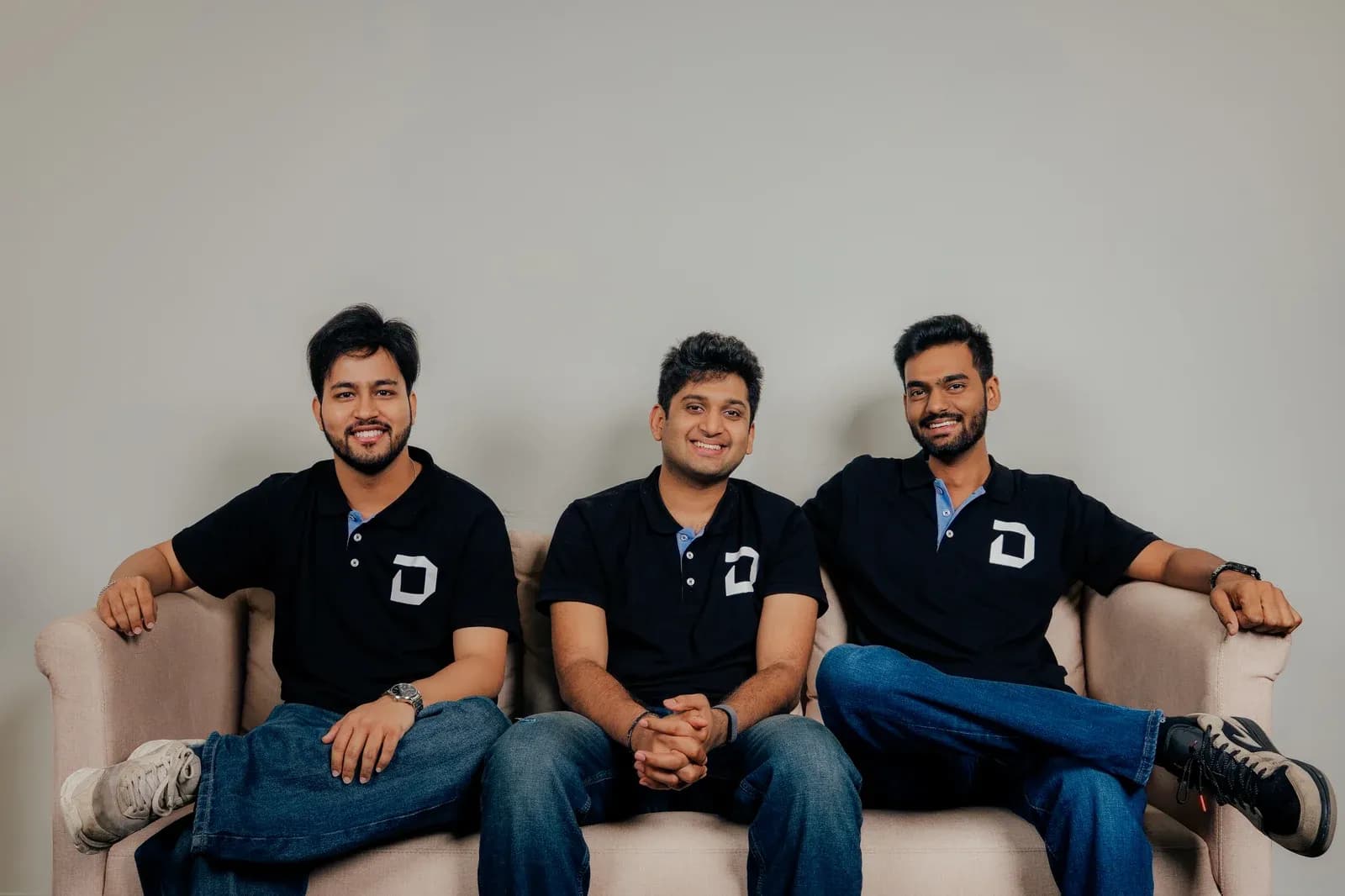 Dodge AI co-founders Aditya Thakur, Rebhav Bharadwaj and Aditya Patil, from left