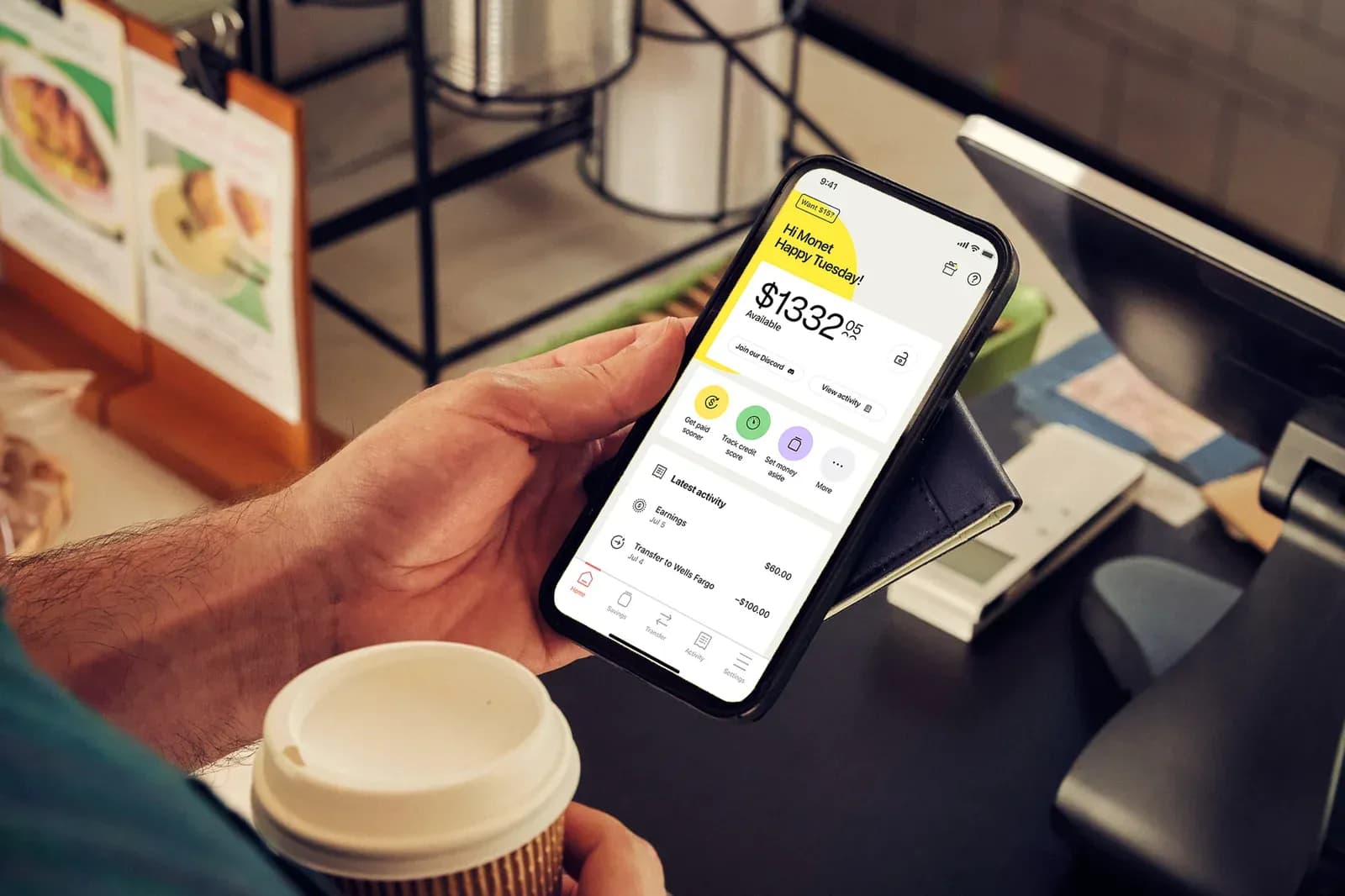 EarnIn Live Pay real-time earnings streaming on the EarnIn Card