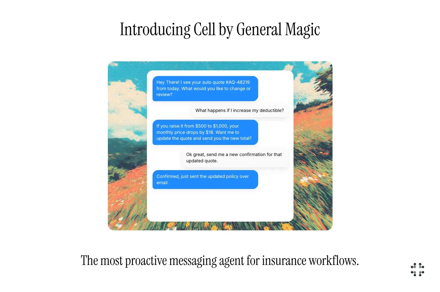 General Magic AI insurance SMS agents