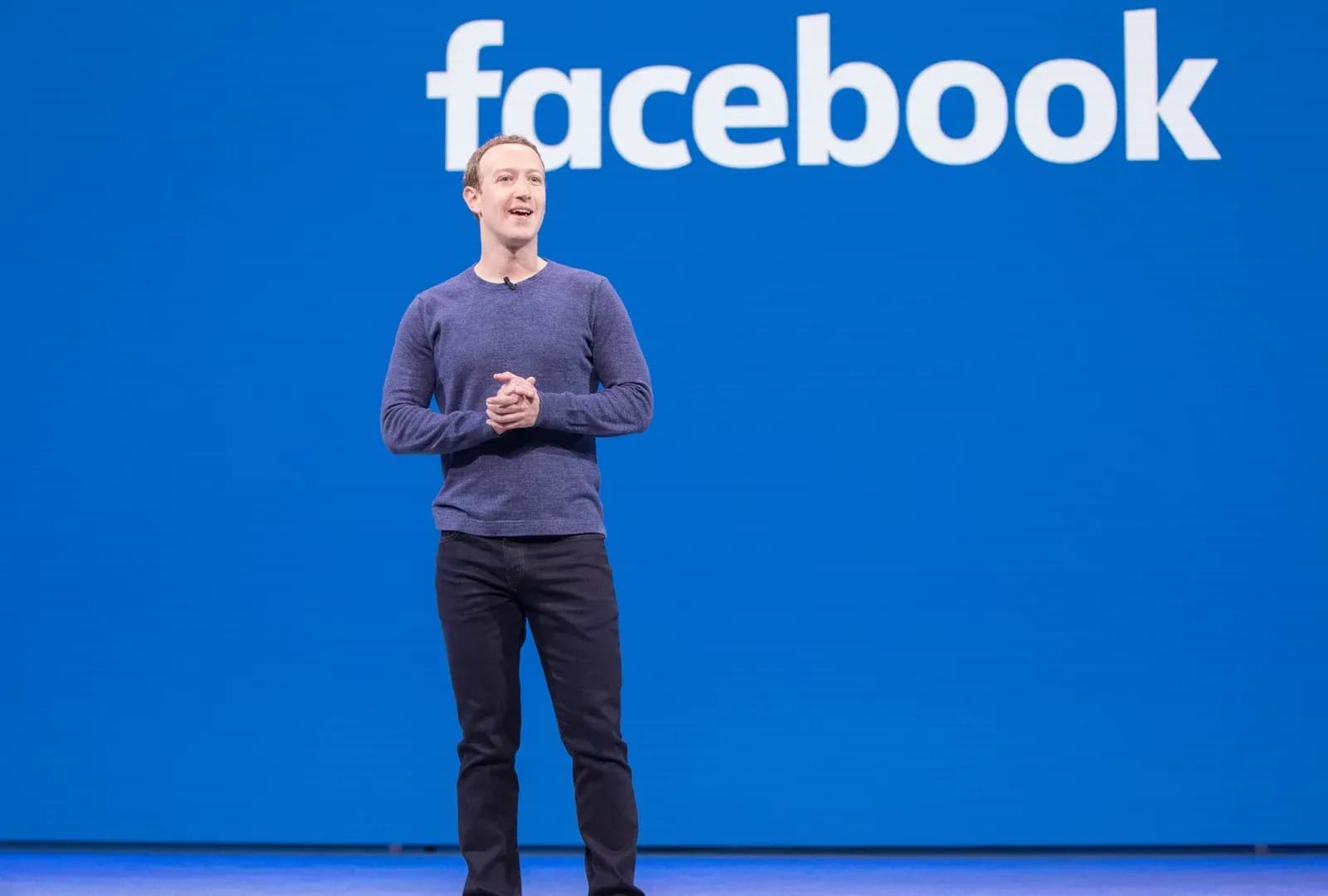 Mark Zuckerberg speaks at Facebook's F8 developer conference. Photo: Anthony Quintano/CC BY 2.0