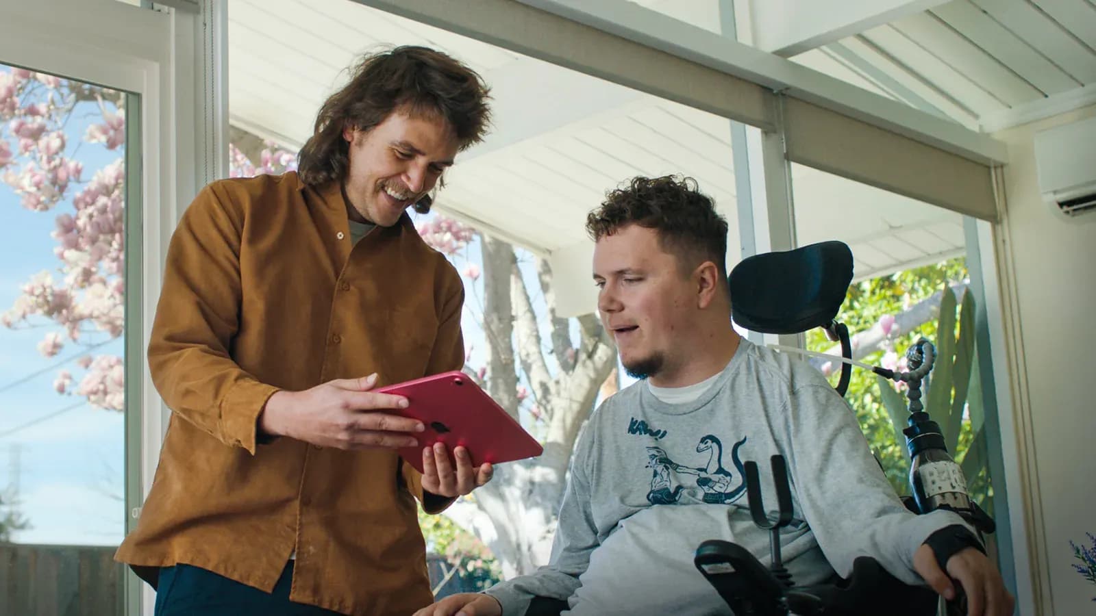Person using assistive technology for hands-free digital access