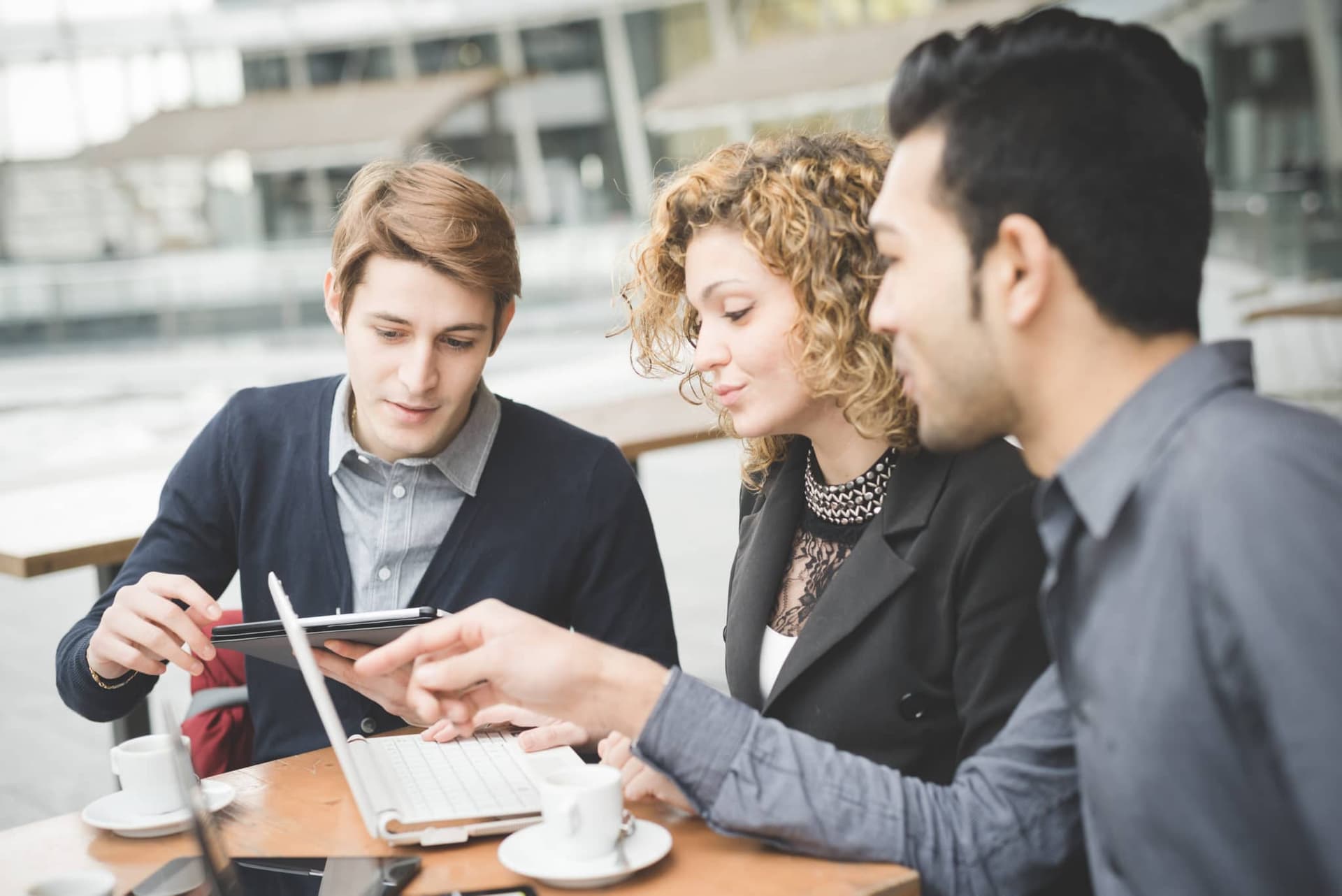 business people working together