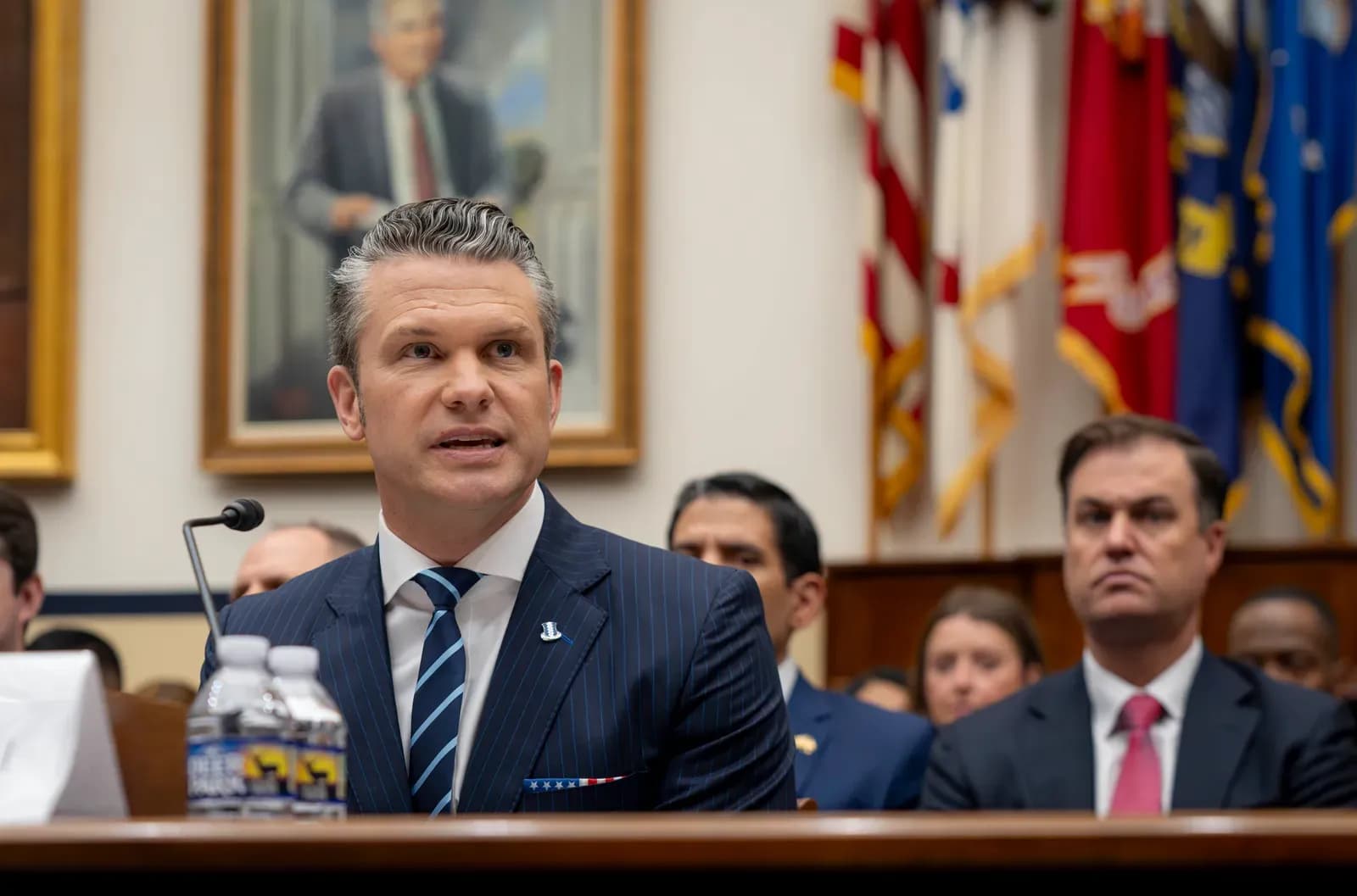 Defence Secretary Pete Hegseth at a House Armed Services Committee hearing in June 2025