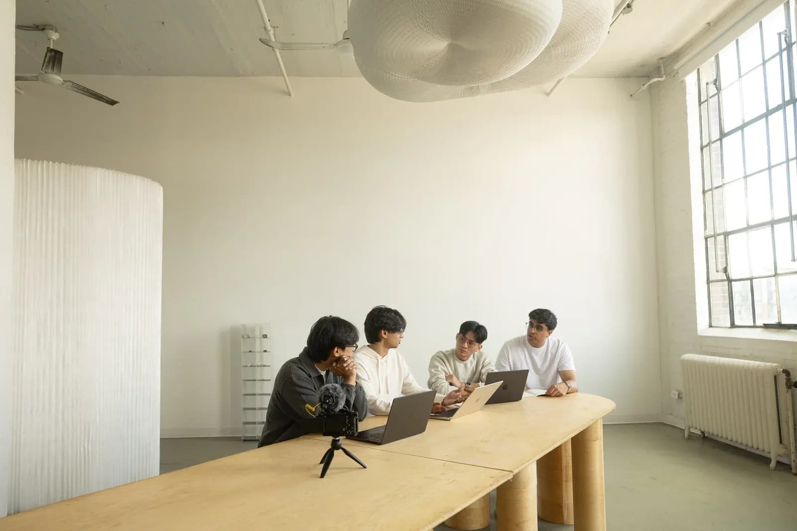 The Space team at work. The San Francisco startup has raised $2.4 million to build a filesystem that streams cloud files on demand