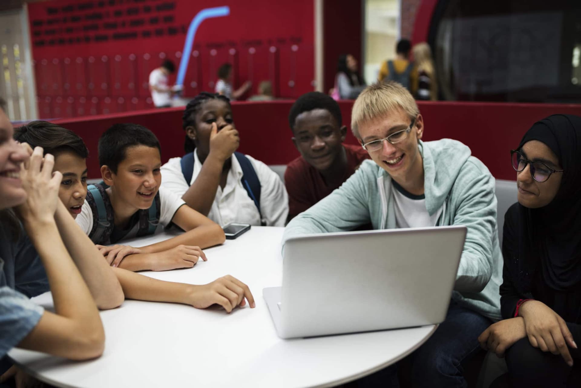 Students engaging online
