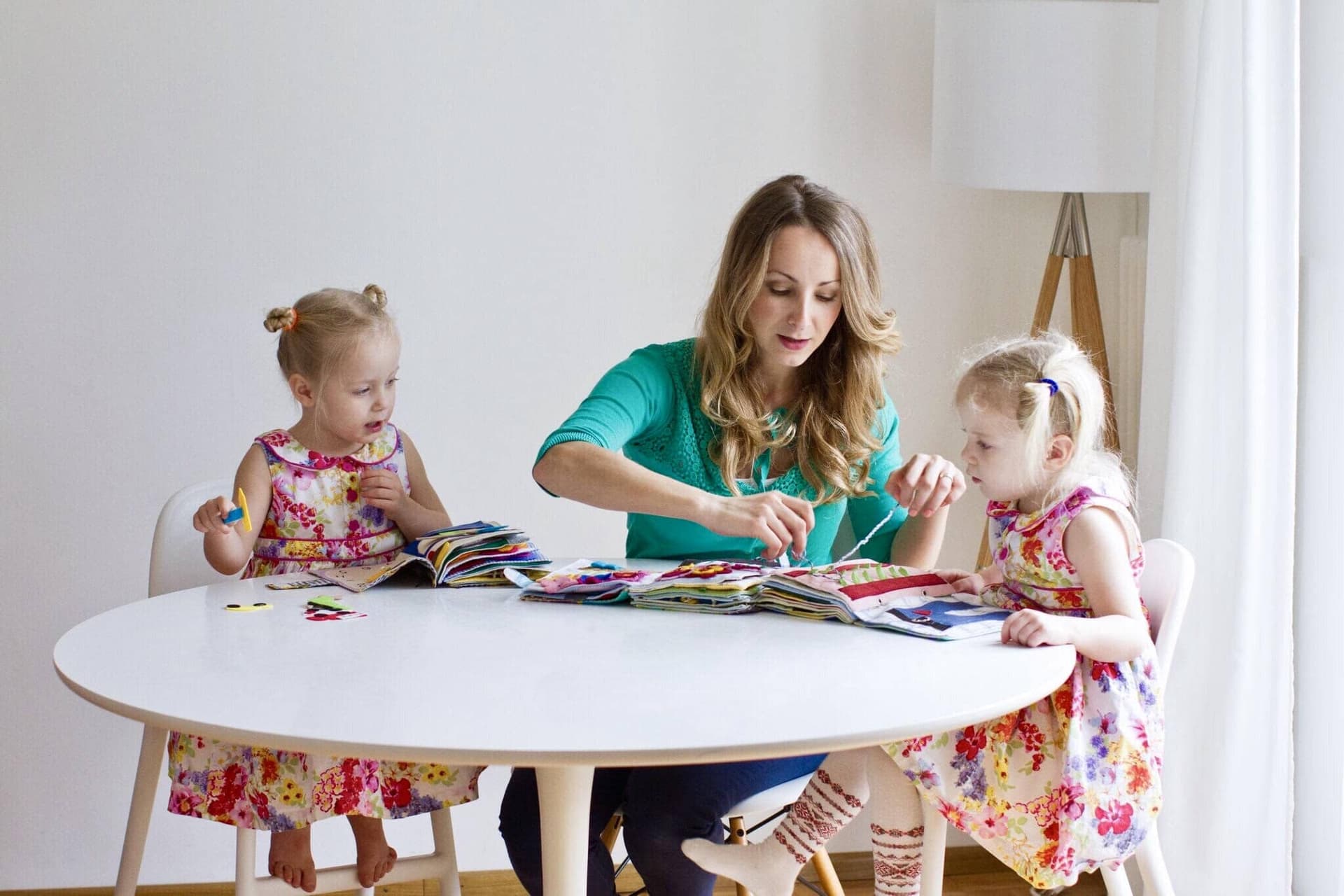 Working together on a Busy Book