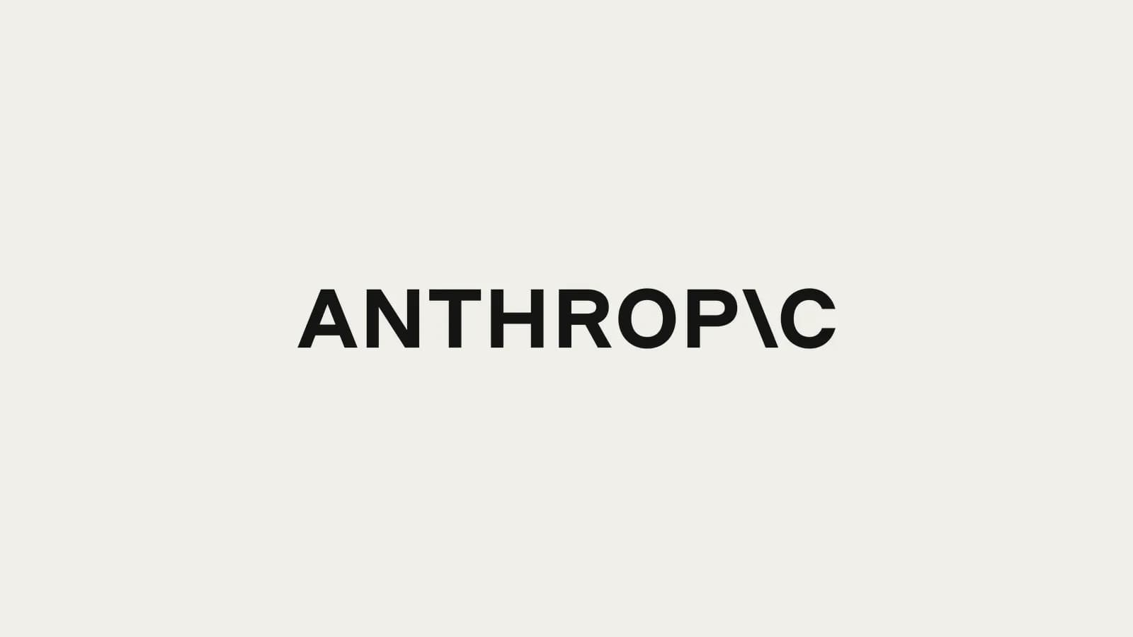 The Anthropic logo on an ivory background