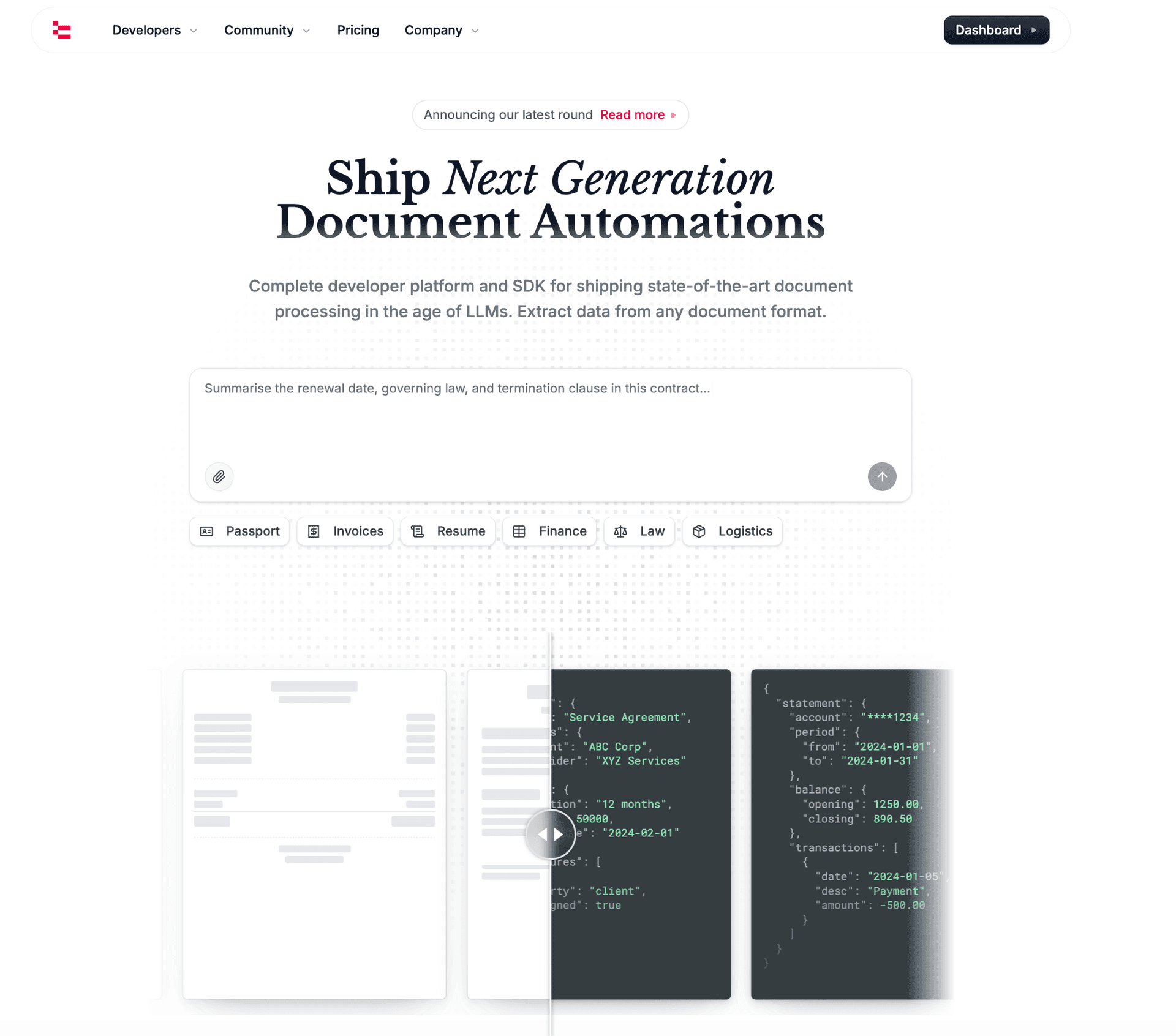 landing page