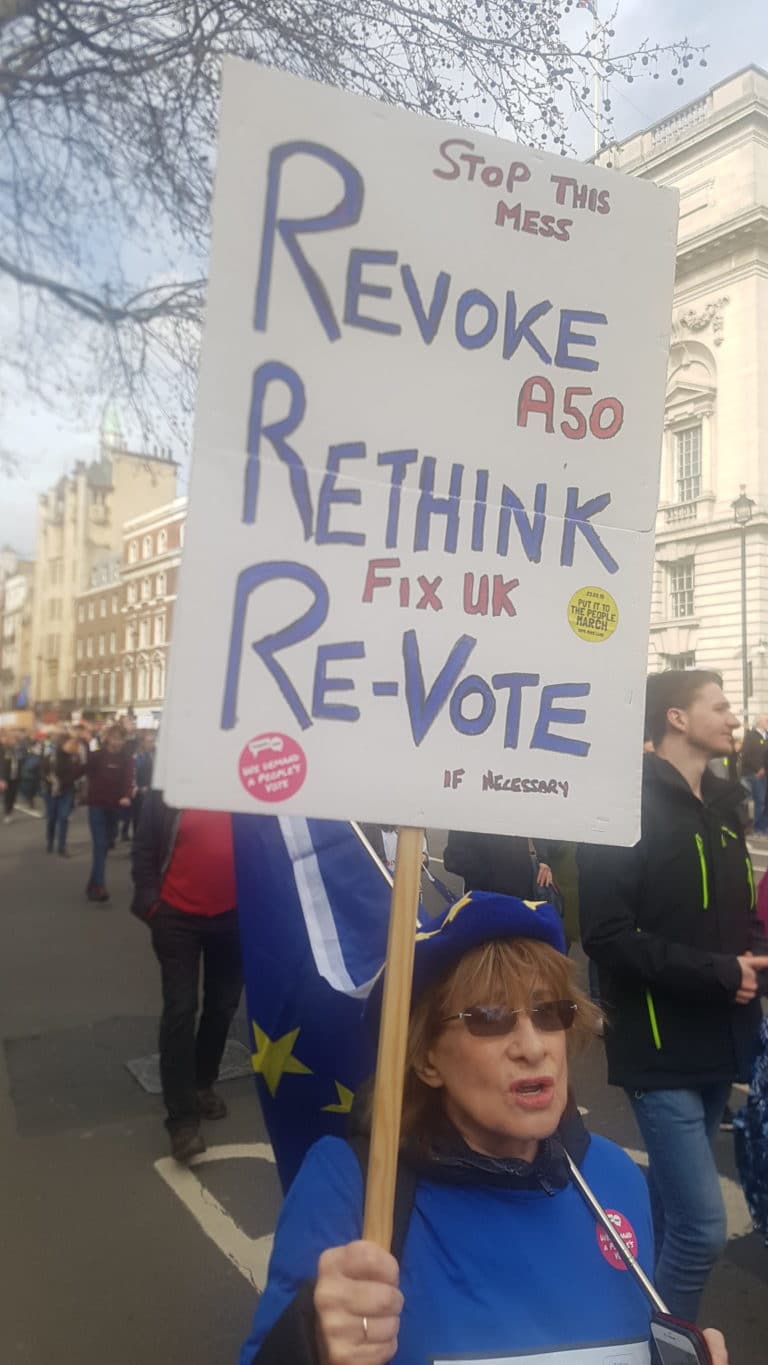 An epic reality: the latest Game of Thrones in London 5 Watching the protesters carrying EU flags and placards marching yesterday towards Parliament Square was nothing short of the Game of Thrones' epic.