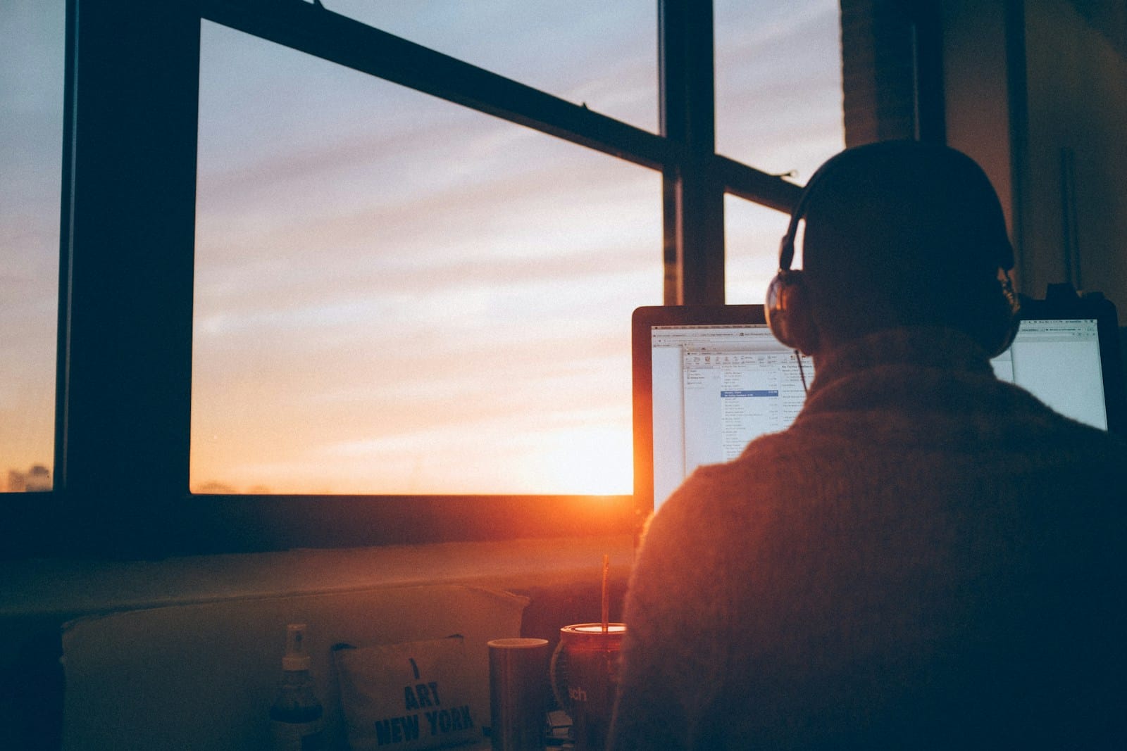 Remote Workforce Management 1 man sitting facing monitor