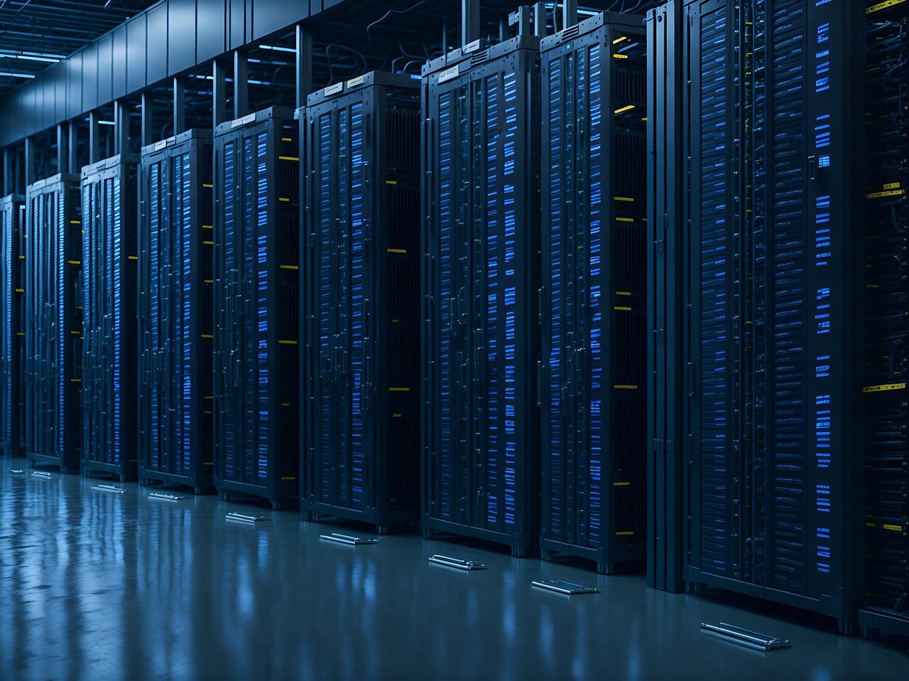 ai generated, server, data centre, computer, rack, digital, processor, technology, modern art, server, server, server, server, server