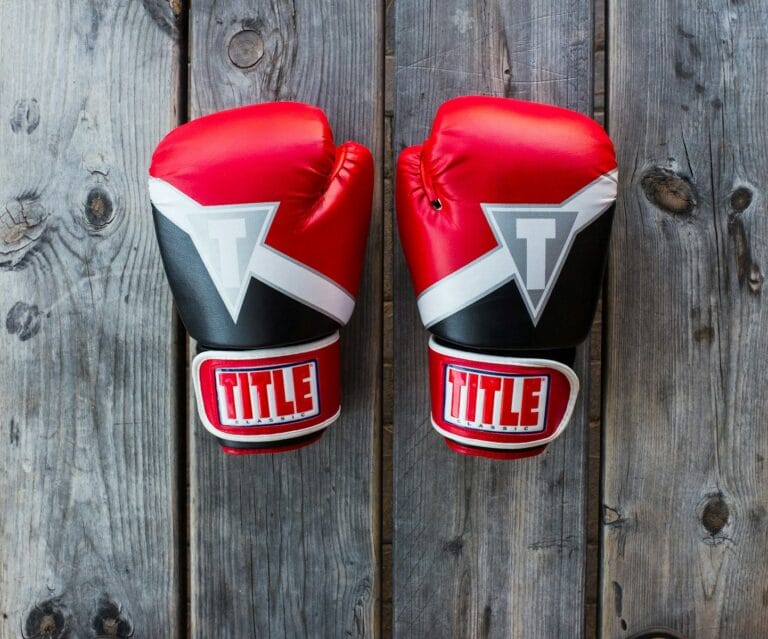 From Outsiders to Industry Shapers: How Challenger Brands Evolve 10 pair of red-and-black Title training gloves on grey wooden plank